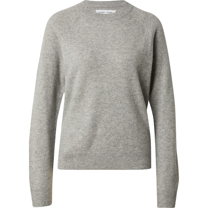 Samsøe Samsøe Sveter Boston sivá melírovaná 65992824