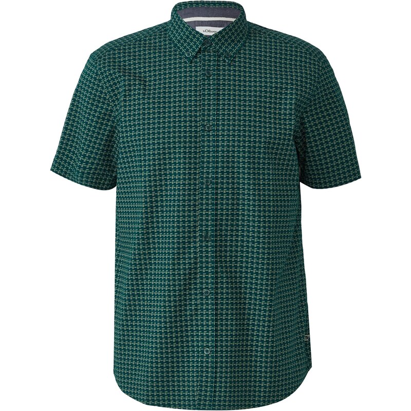 s.Oliver Košeľa smaragdová / jedľová / pastelovo zelená 64390083