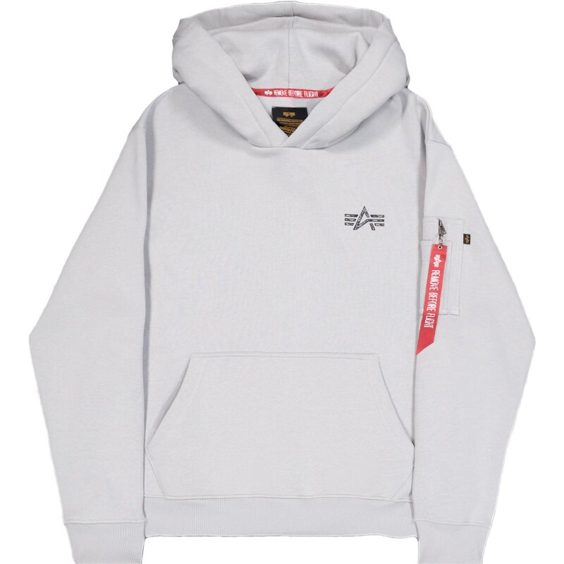 ALPHA INDUSTRIES Mikina sivá / červená / čierna 65595223