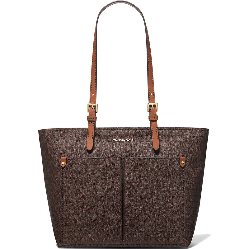 Michael Kors Kabelka Jet Set Medium Logo Pocket Tote Bag Brown 25939932