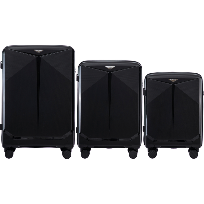 Čierna sada 3 cestovných kufrov WINGS COCKATIEL CKT02 COCKATIEL, 64391347