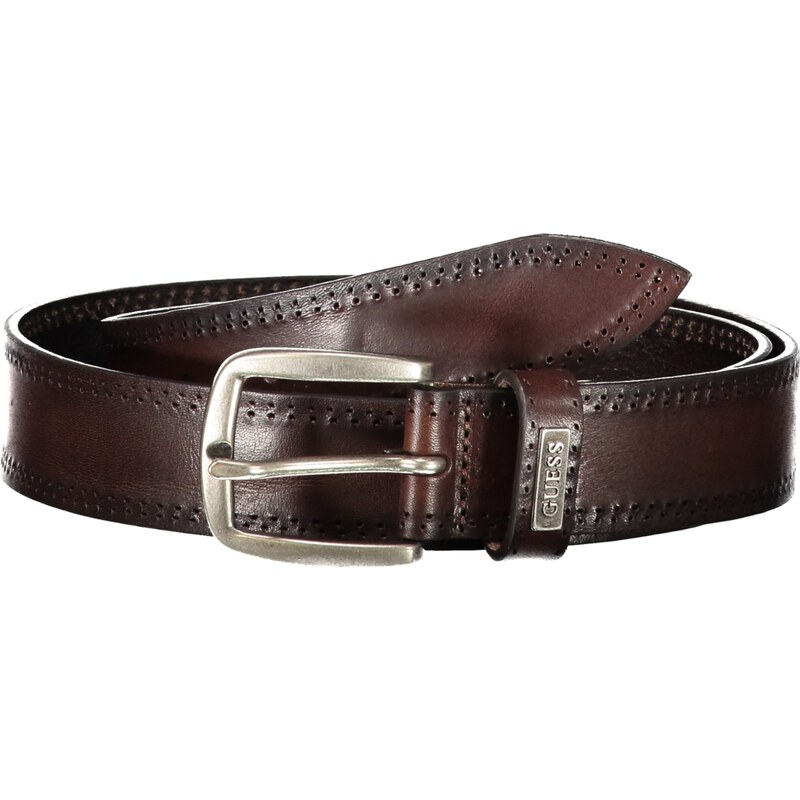 Kožený opasok GUESS JEANS hnedý 64708892