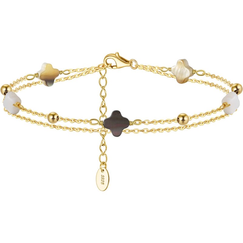 MAJYA Strieborný náramok s príveskami LUCKY SANDY pozlátený 11872 64582792