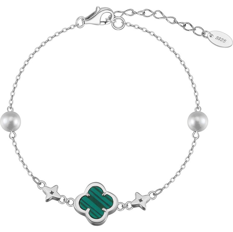 MAJYA Strieborný náramok s príveskami LUCKY GREEICY 11876 64582797
