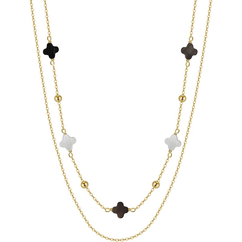 MAJYA Strieborná retiazka s príveskami LUCKY CARRIE pozlátená 11878 64582793