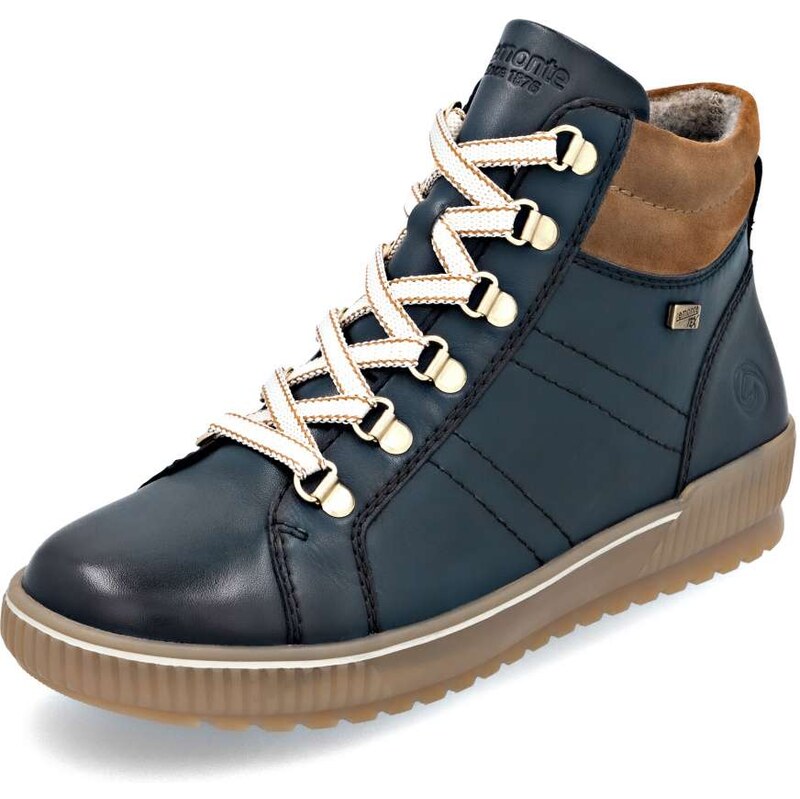 RIEKER Dámska členková obuv REMONTE D0781-14 modrá W5 64396037