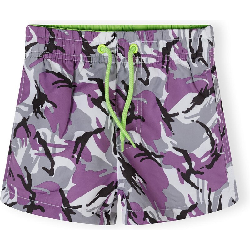 MINOTI Plavecké šortky sivá / fialová / čierna / biela 54324684