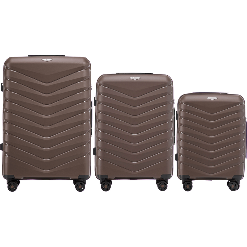 Hnedá sada 3 cestovných kufrov Wings PHOENIX PHX01 PHOENIX, Zestaw 3 64399597