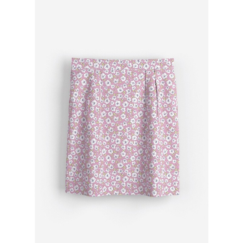 bonprix Mini sukňa z padavej viskózy, farba ružová 63477824