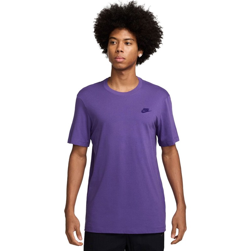 Nike Sportswear Club Mens T-Shirt WILD GRAPE/WHITE 507 64400432