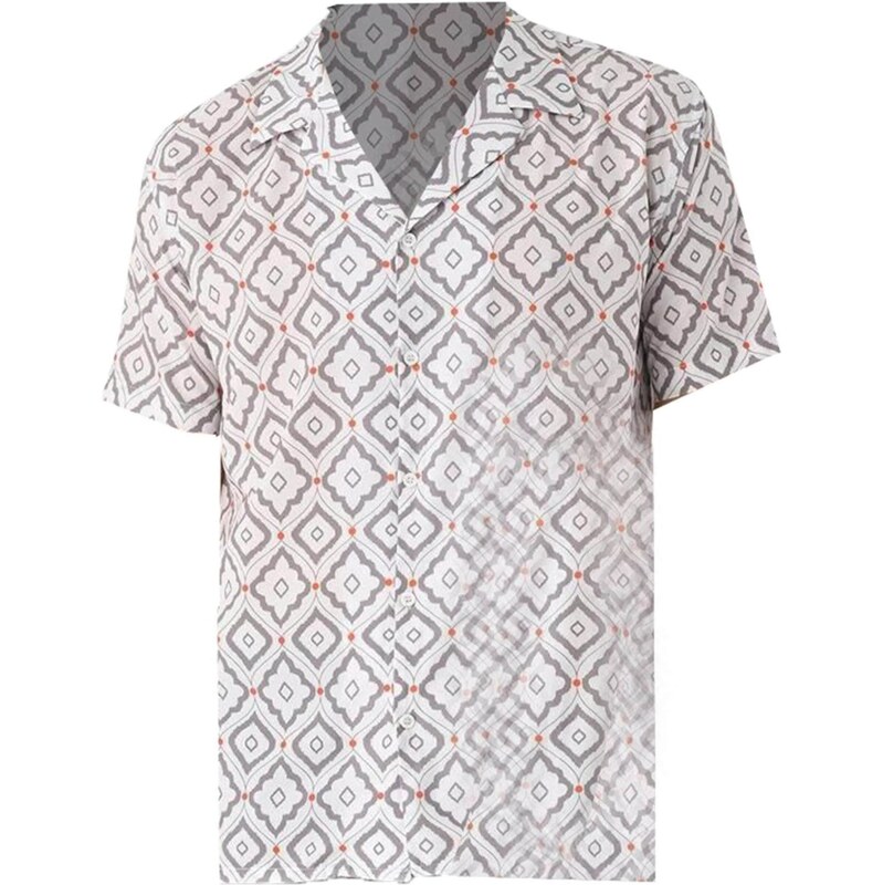 Antioch Košeľa sivá / tmavooranžová / šedobiela 65677702