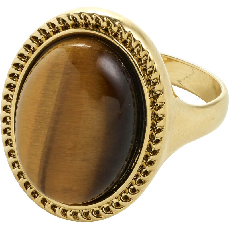 Pilgrim Prsteň Between hnedá / zlatá 64528857