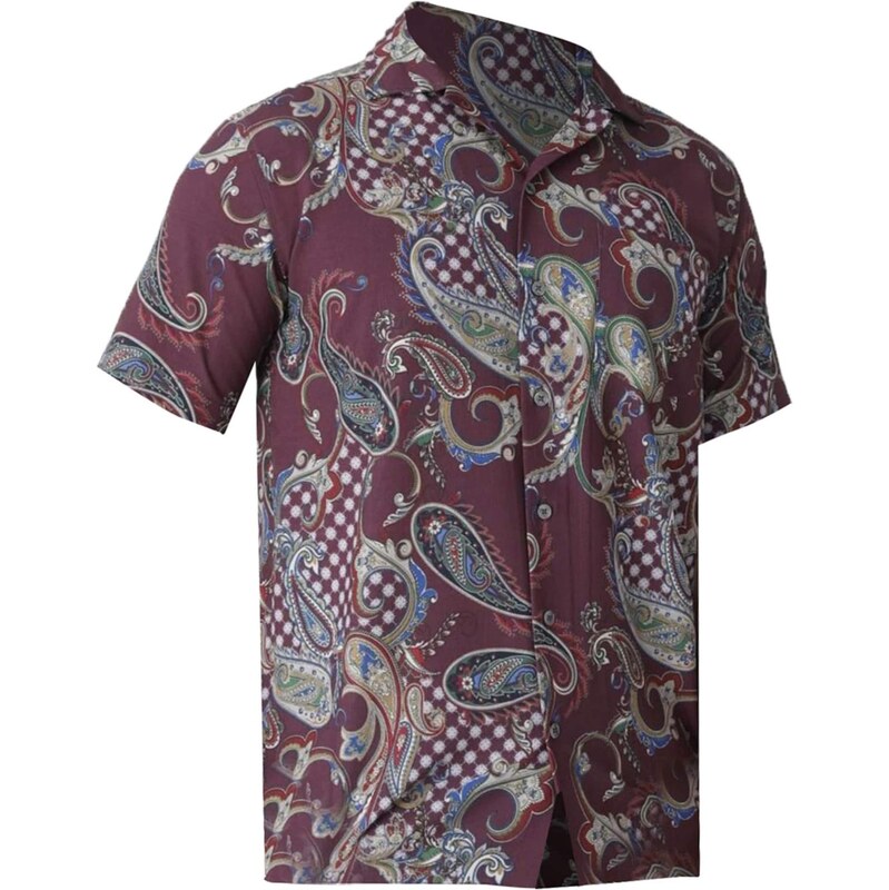 By Diess Collection Košeľa modrá / zelená / cyklaménová / biela 65792588