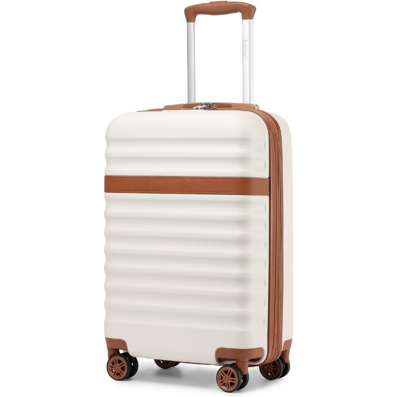 KONO Kufor - štýlový s bezpečnostným zámkom, malý, béžový 65798548