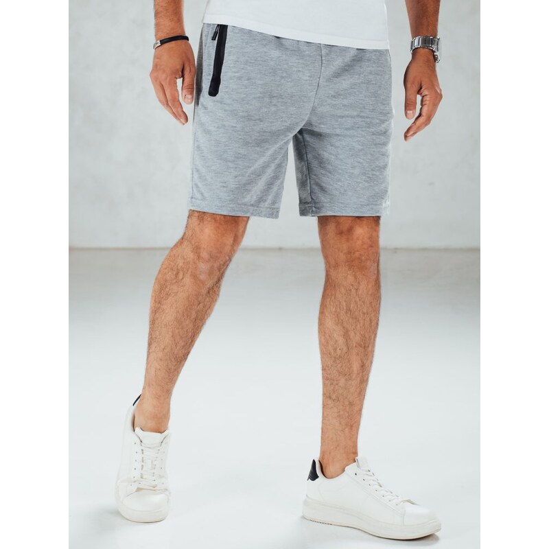 Dstreet Pohodlné šedé pánske kraťasy 64405387