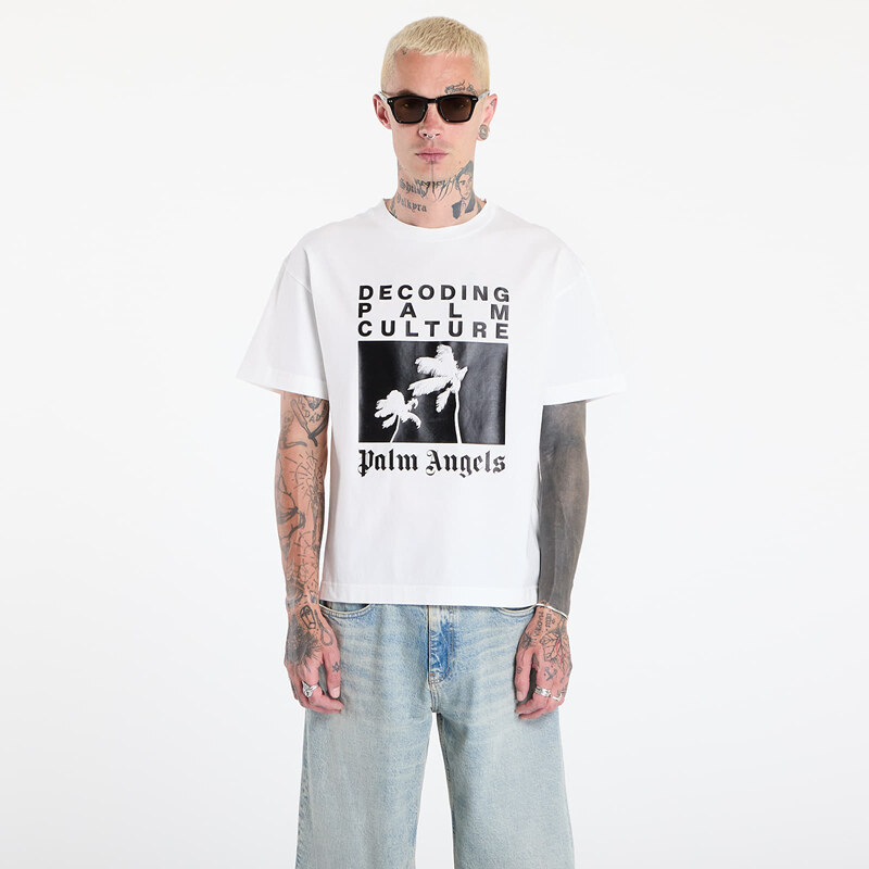 Tričko Palm Angels Dec Palm Culture Reg Tee Off White/ Black XXL 64406025