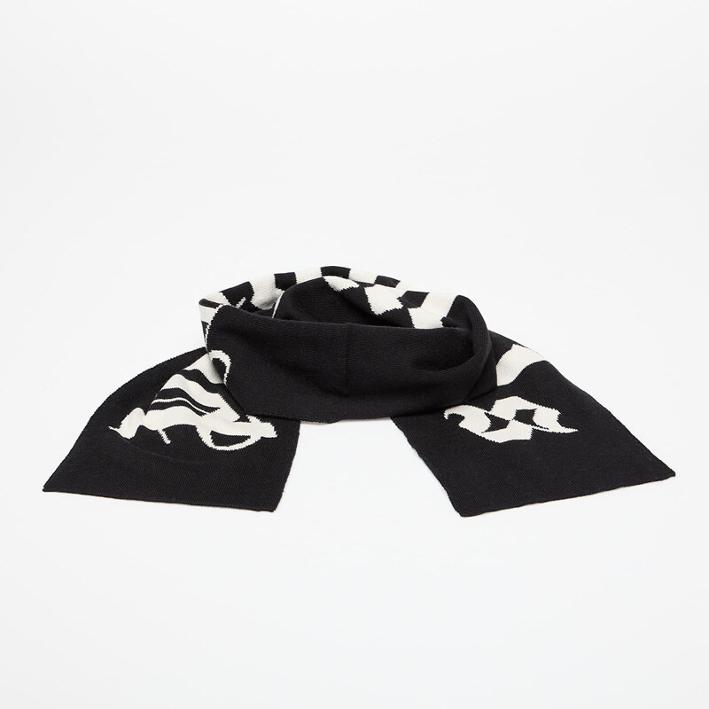 Šál Palm Angels Logo Knit Scarf Black/ Off White Universal 64406008
