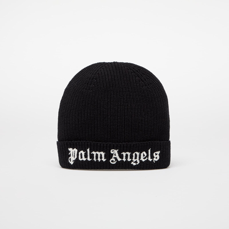 Čiapka Palm Angels Kids Logo Knit Beanie Black/ Off White II 64405989