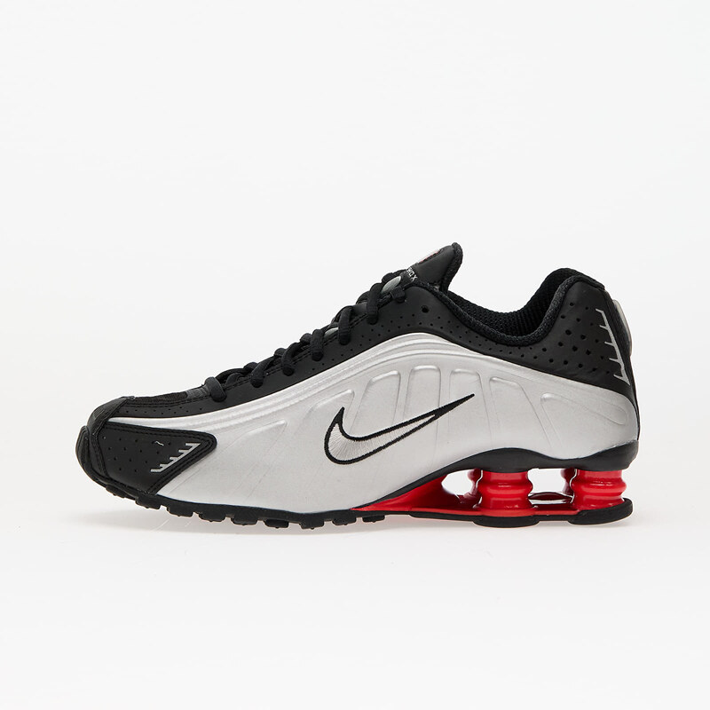 Nike Shox R4 Black/ Mtlc Silver-Lt Crimson 64406021
