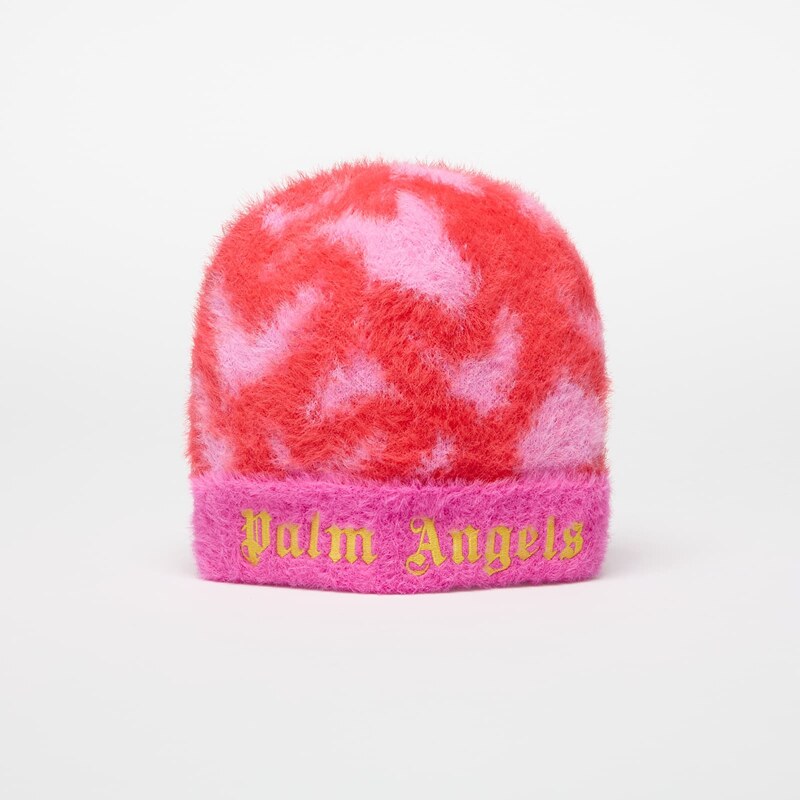 Čiapka Palm Angels Kids Pa Spray Hearts Knit Beanie Rose Pink/ Brick 64406006