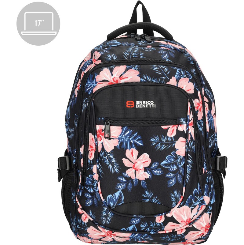Batoh na notebook Enrico Benetti Santa Cruz 62038 Black Flower 64409015