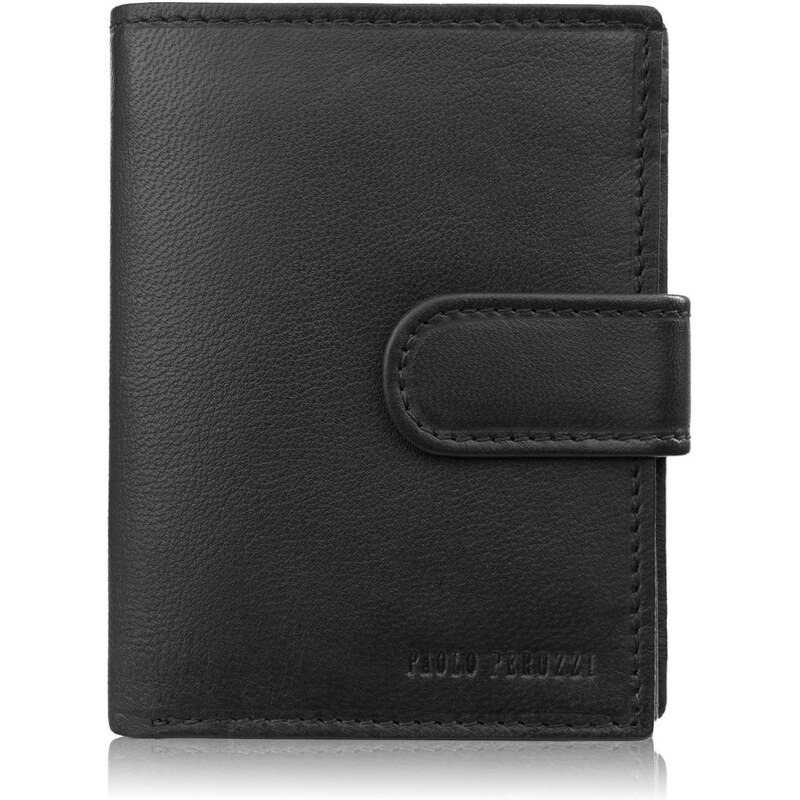Paolo Peruzzi Pánska kožená peňaženka klasická s RFID | čierna AL-18 64096124