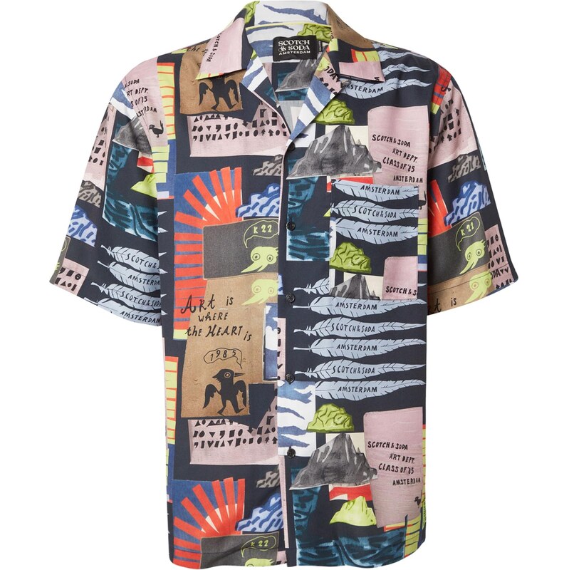 SCOTCH & SODA Košeľa tmavomodrá / limetová / oranžová / ružová 65677884