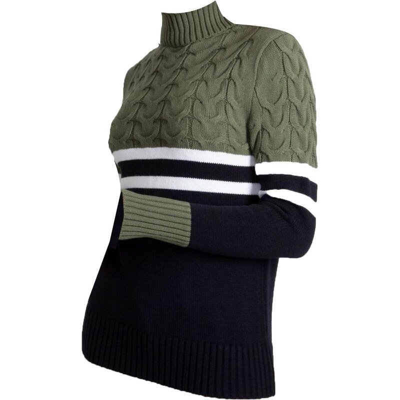 Jacey Quinn Sveter zelená / čierna / biela 67652053