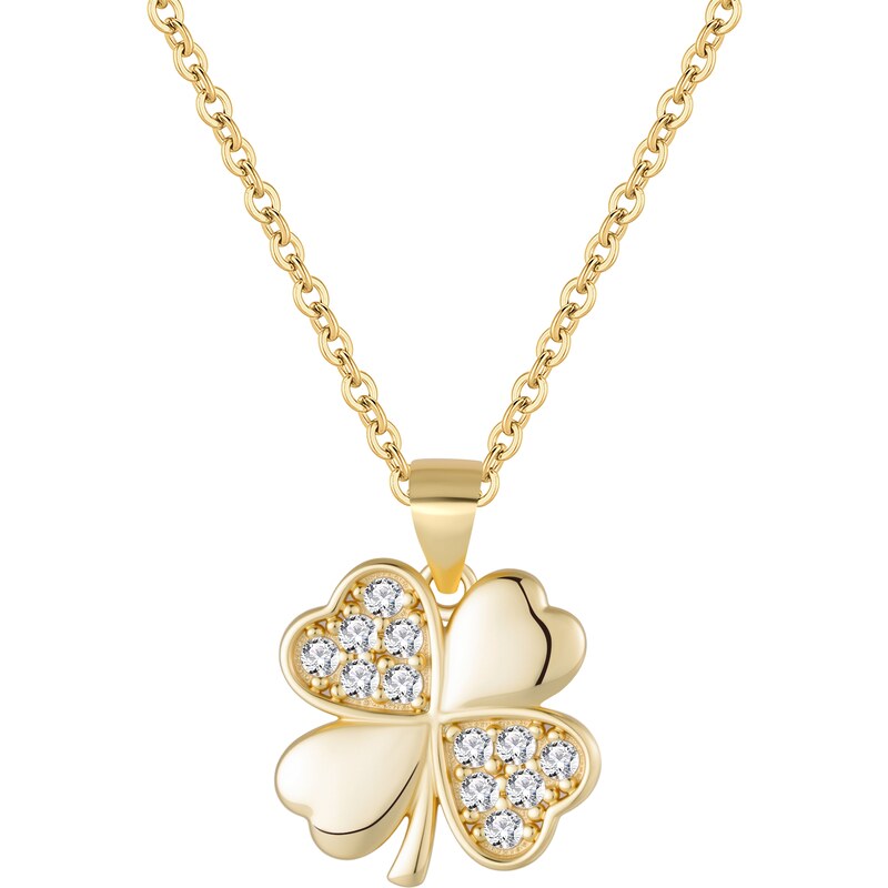 Olivie Stříbrný náhrdelník ČTYŘLÍSTEK GOLD 9711 64741466