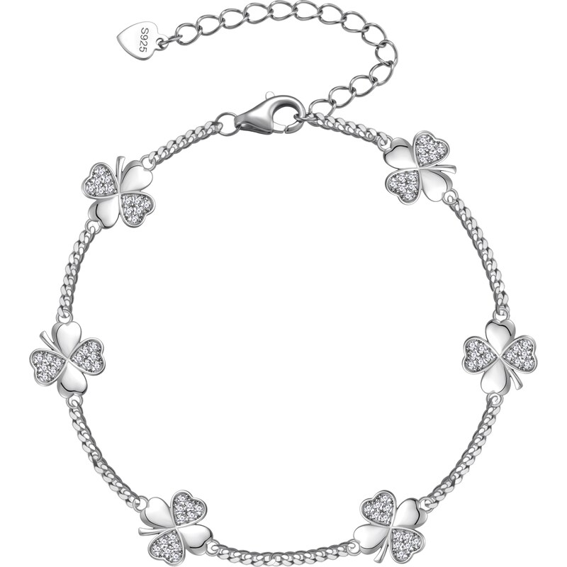 Olivie Stříbrný náramek ČTYŘLÍSTEK 9716 64805013