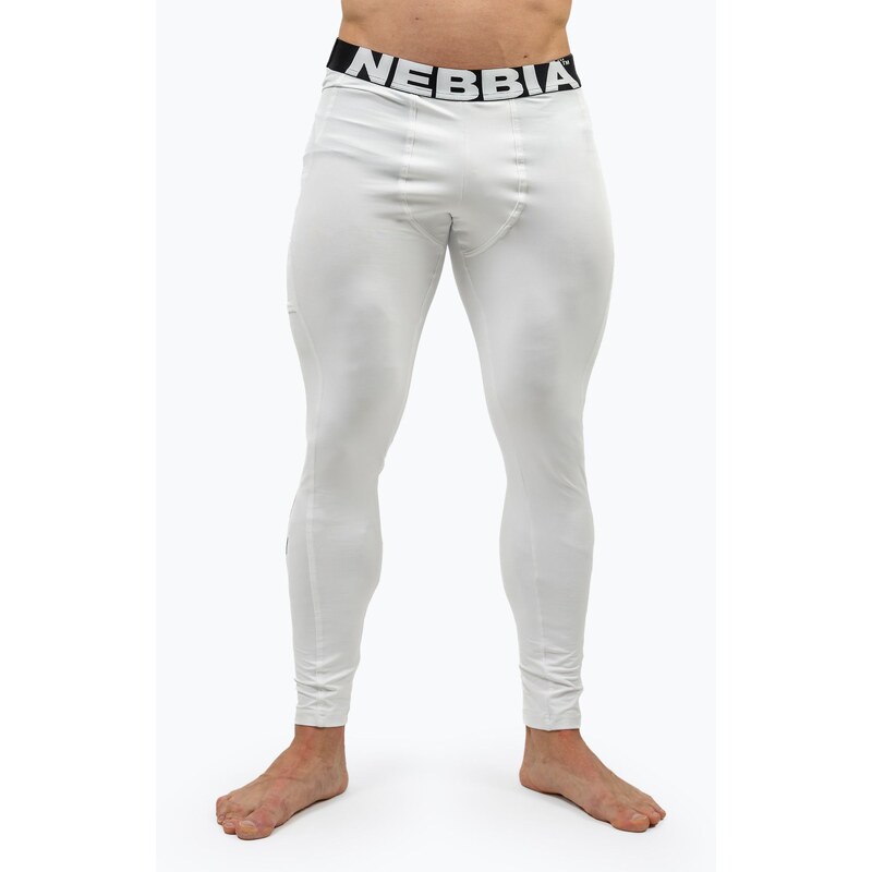 Pánske tréningové legíny NEBBIA Discipline white 50045332