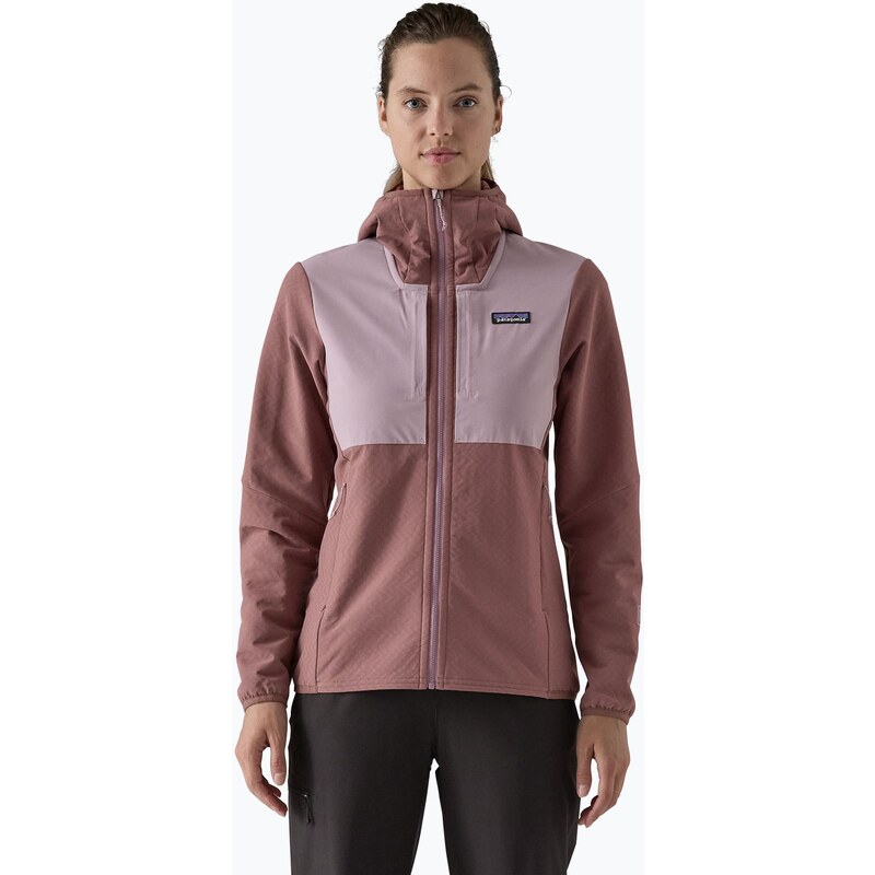 Dámska softshellová bunda Patagonia R2 CrossStrata Hoody dulse mauve 57080519