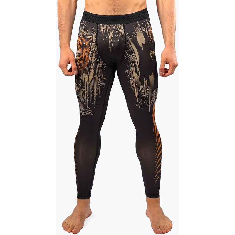 Pánske tréningové legíny Venum Tiger Mens Spats black/neon orange 61562188