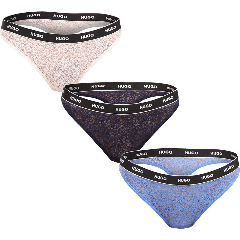 3PACK dámska tangá HUGO viacfarebné (50535265 961) 64419151