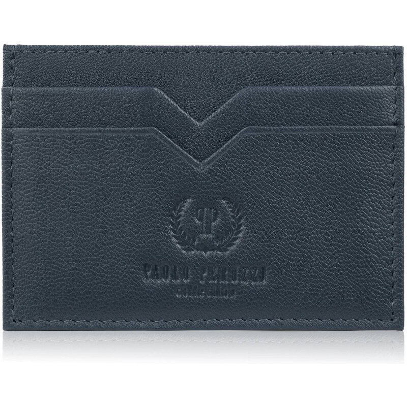 Paolo Peruzzi Kožené puzdro na karty a vizitky | tmavomodrá T-150-NV 64423330