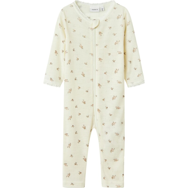 NAME IT Pyžamo NBFWang hnedá / kaki / biela 64428070