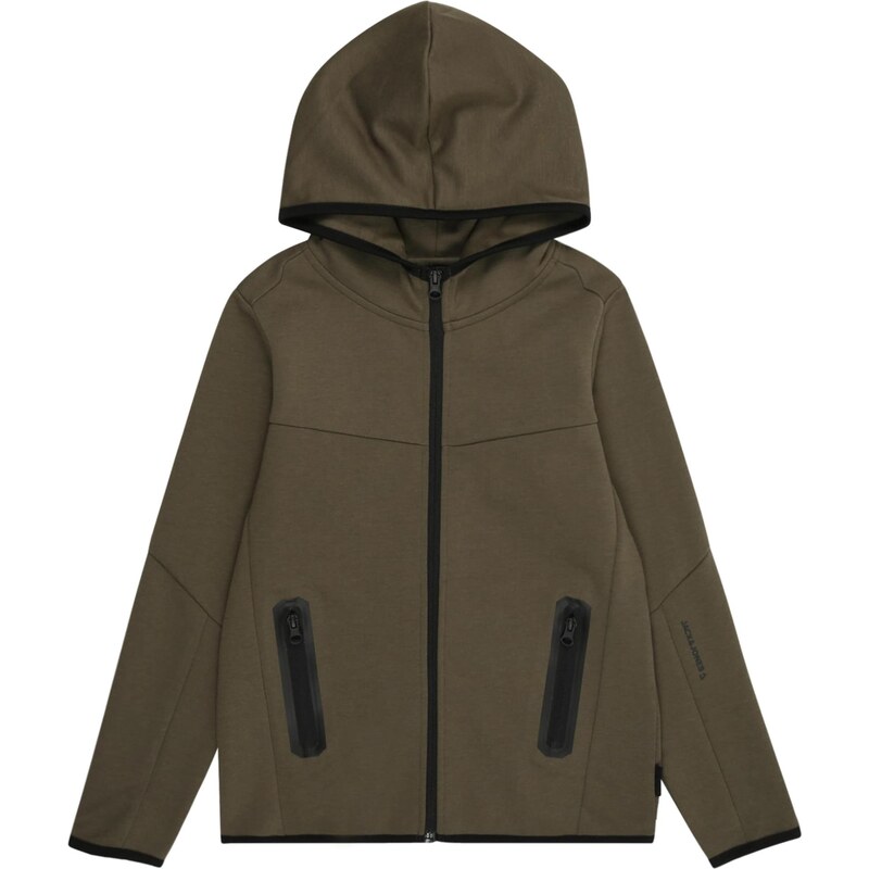 Jack & Jones Junior Tepláková bunda JCOFusion olivová 64428149