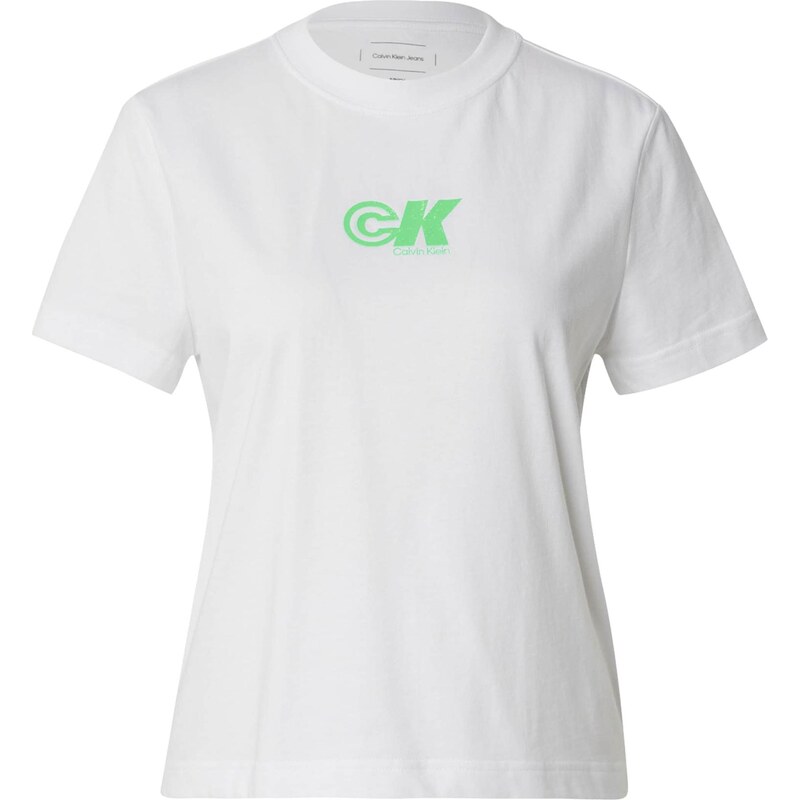 Calvin Klein Jeans Tričko zelená / šedobiela 64428355