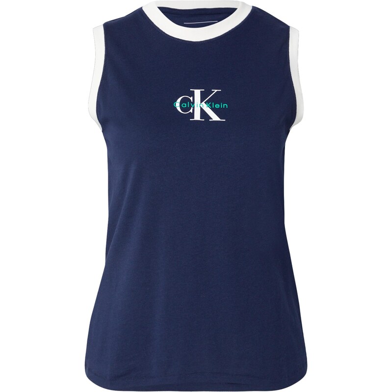 Calvin Klein Jeans Top námornícka modrá / tyrkysová / biela 64428368
