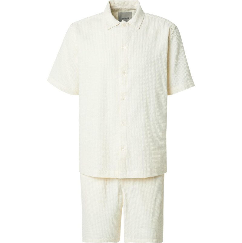 Only & Sons Joggingová súprava ONSSAVIER biela ako vlna 64428357