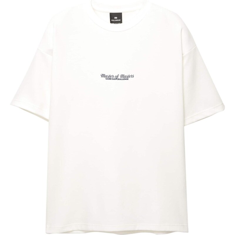 Pull&Bear Tričko námornícka modrá / biela 65657456