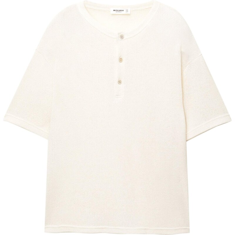 Pull&Bear Tričko biela ako vlna 65657476