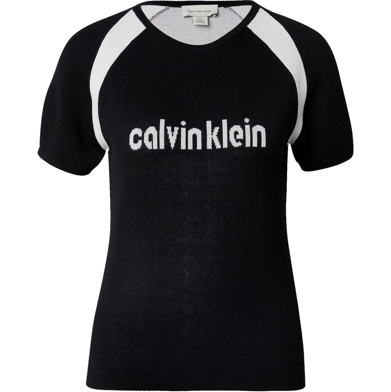 Calvin Klein Jeans Sveter čierna / biela 65657512