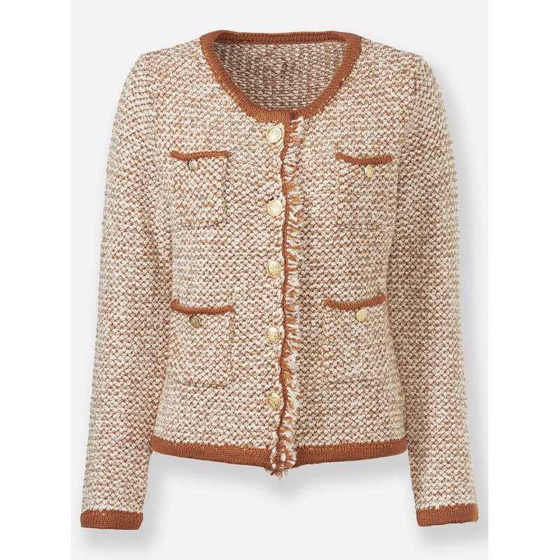 heine Kardigán béžová / hnedá 65881857