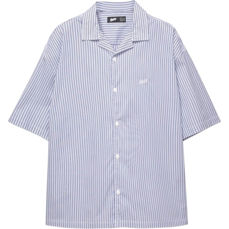 Pull&Bear Košeľa modrá / biela 65884019