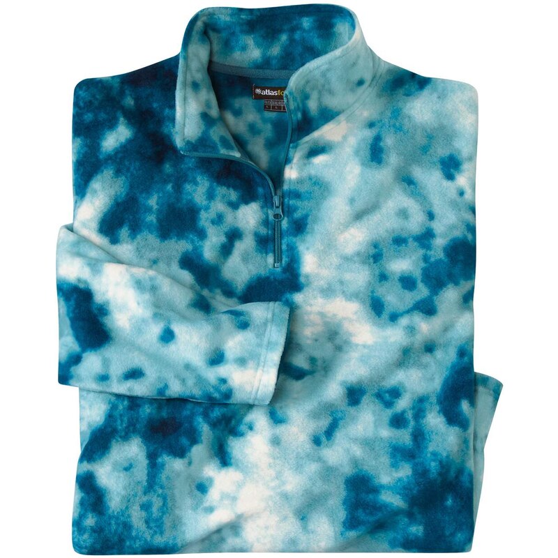 Batiková flísová mikina Búrka Atlas For Men Modrá 57656211