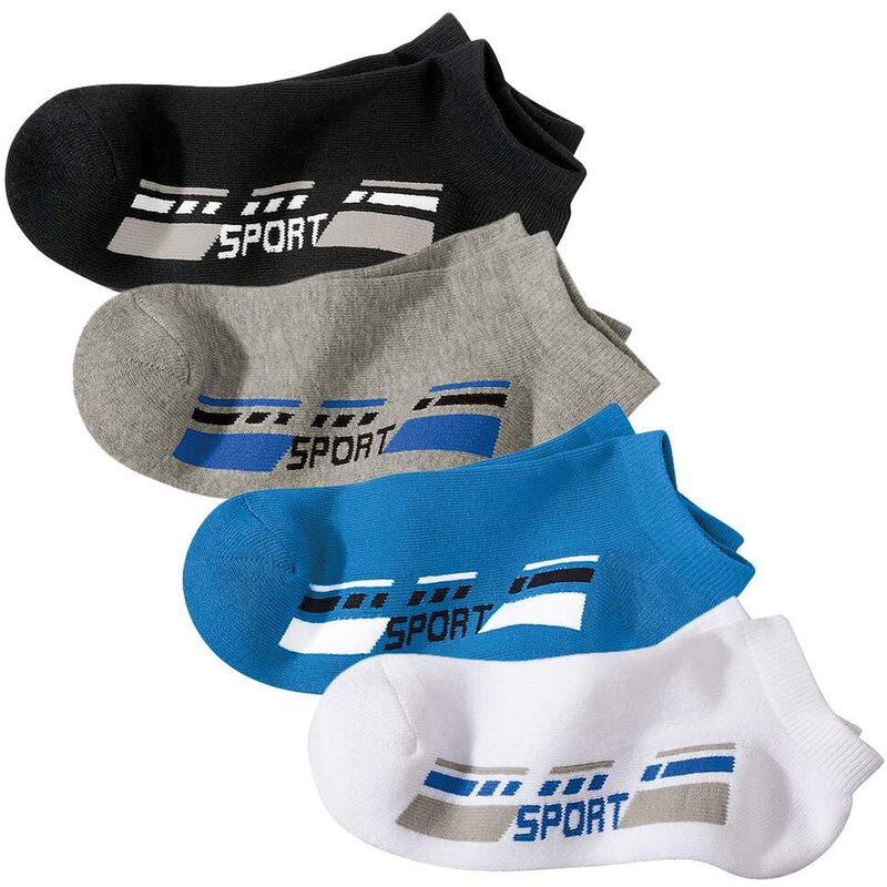 Sada 4 párov športových členkových ponožiek Atlas For Men Modrá 64430483