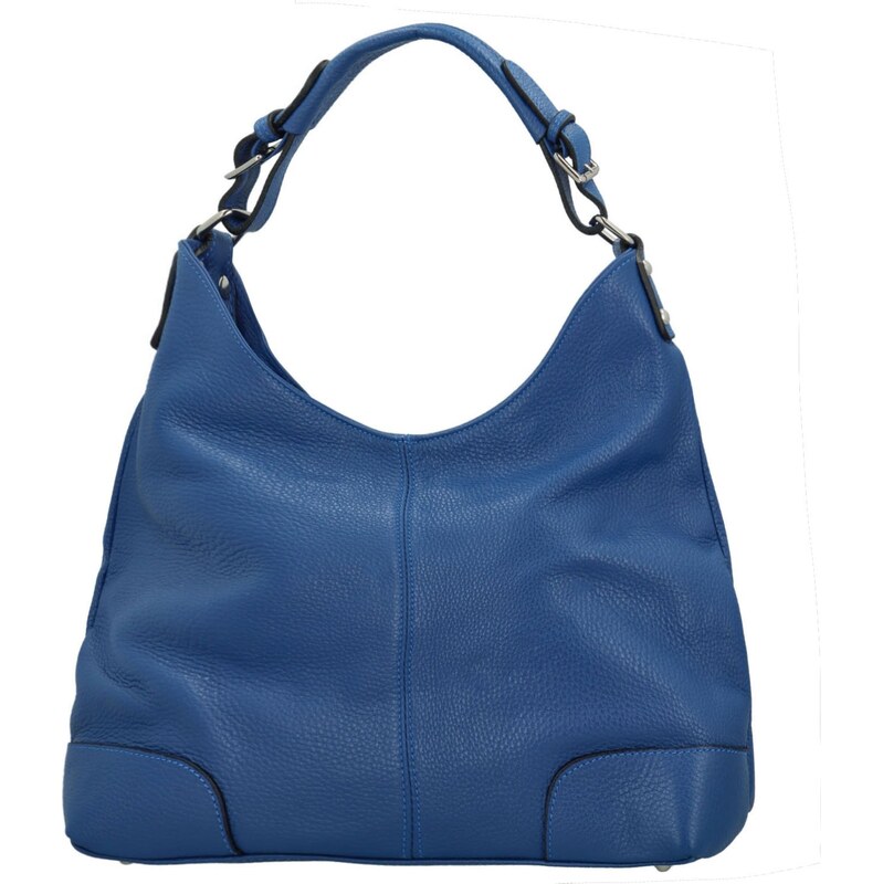 Dámska kožená kabelka modrá - Delami Vera Pelle Inpelle modrá 64488647