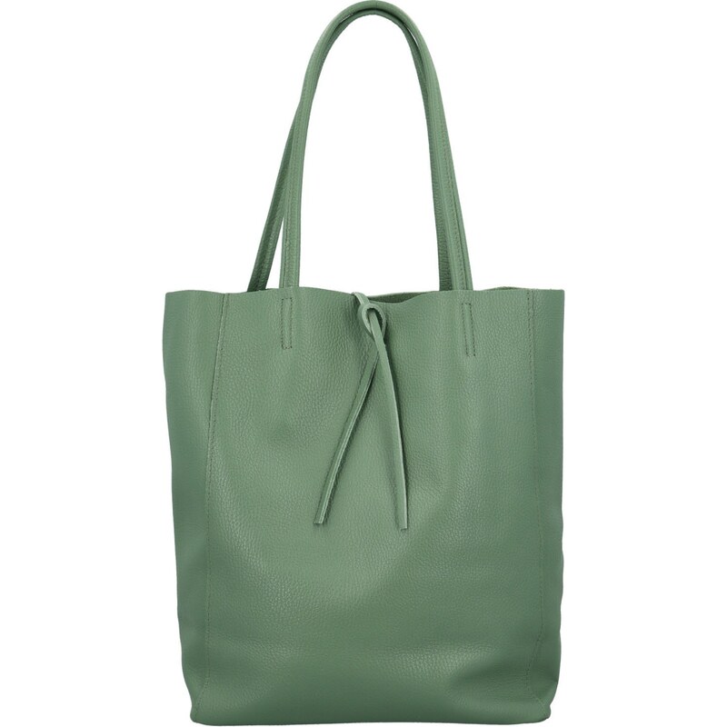 Dámska kožená kabelka cez rameno mentolová - Delami Vera Pelle Oriane 64488654