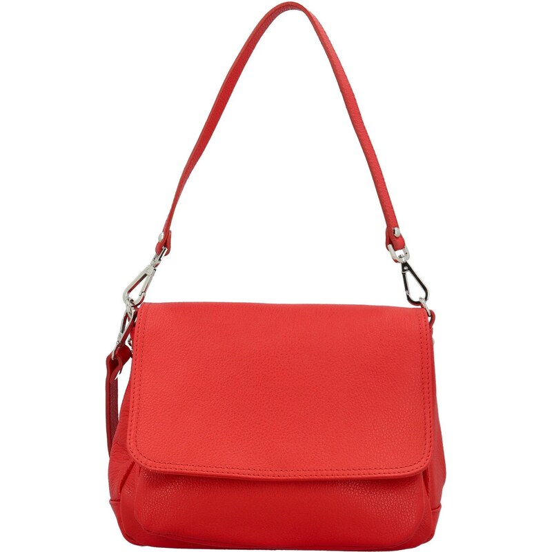 Dámska kožená crossbody kabelka červená - Delami Vera Pelle Madleen 64488657
